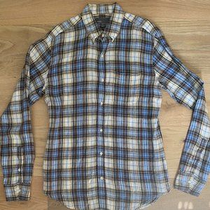 Bonobos Long Sleeve Button Down Plaid Medium Slim